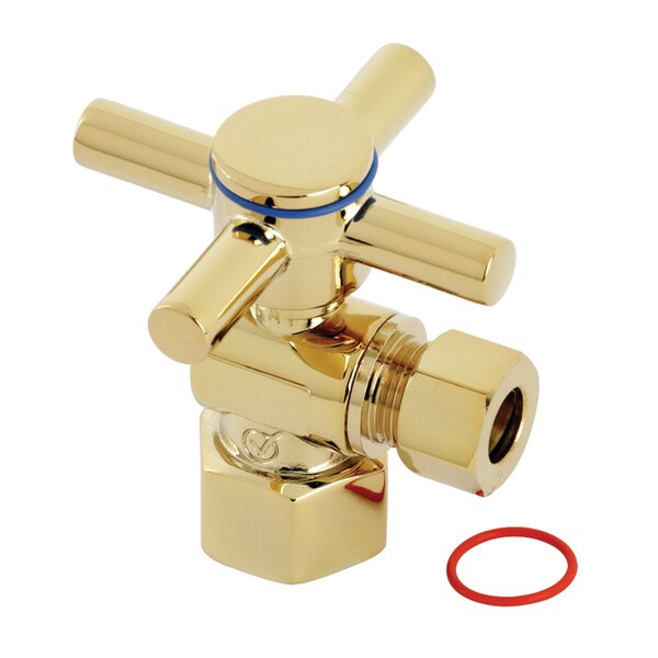 CC43102DX Concord 1/2" IPSx3/8" O.D. Qrtr Turn Angle Stop Valve, Brass